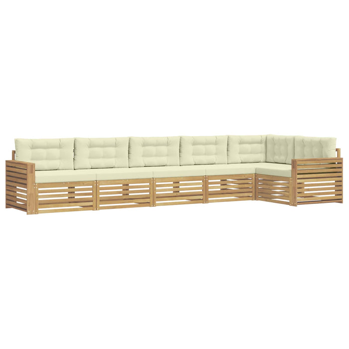 Set de canapele de exterior 6 pcs Alb și crem - WALTI WALTI