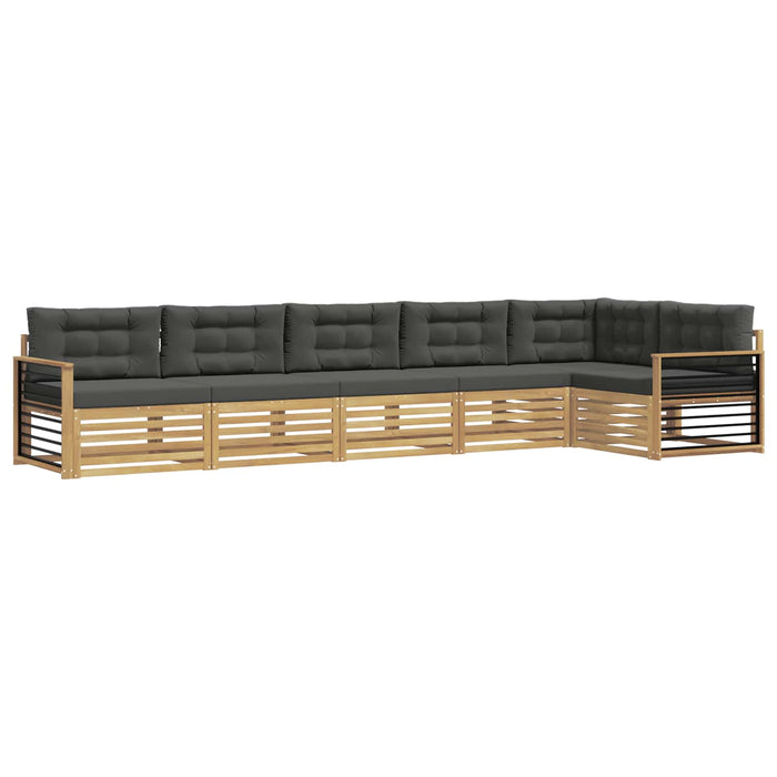 Set de canapele de exterior 6 pcs Alb și antracit Poliester WALTI
