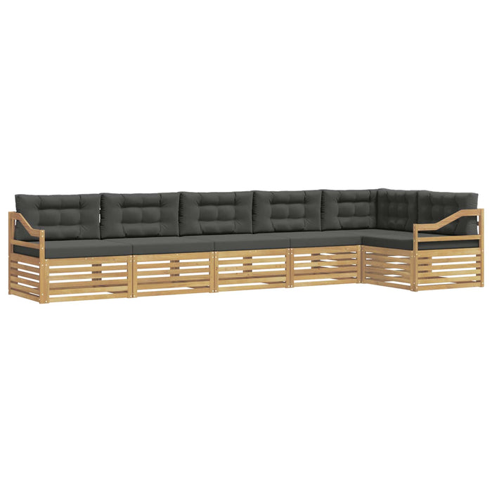 Set de canapele de exterior 6 pcs Alb și antracit WALTI
