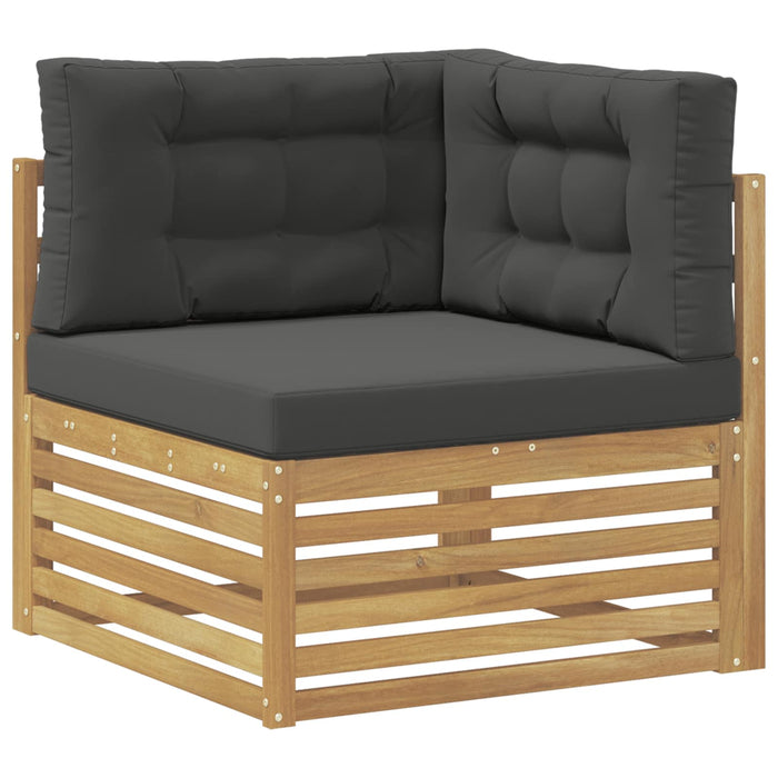 Set de canapele de exterior cu pernă 7 pcs Alb și antracit WALTI