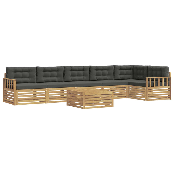 Set de canapele de exterior cu pernă 7 pcs Alb și antracit WALTI