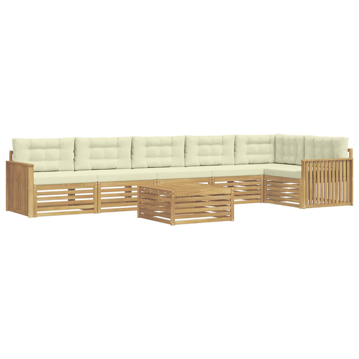 Set de canapele de exterior 7 pcs Alb și crem 79 x 79 x 37 cm - WALTI WALTI