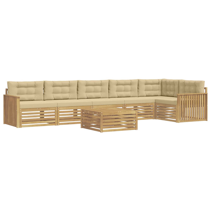 Set de canapele de exterior 7 pcs Alb și Bej 79 x 79 x 37 cm - WALTI WALTI