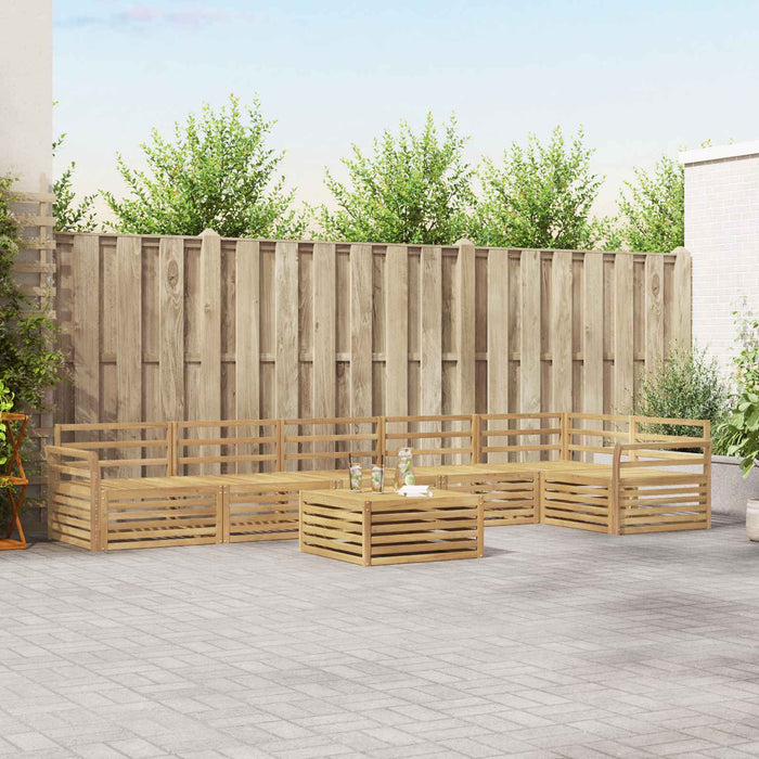 Set de canapele de exterior 7 buc. Alb Lemn Solid de Acacia WALTI