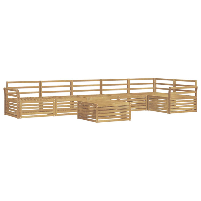 Set de canapele de exterior 7 buc. Alb Lemn Solid de Acacia WALTI