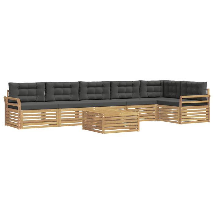 Set de canapele de exterior 7 pcs Alb și antracit WALTI