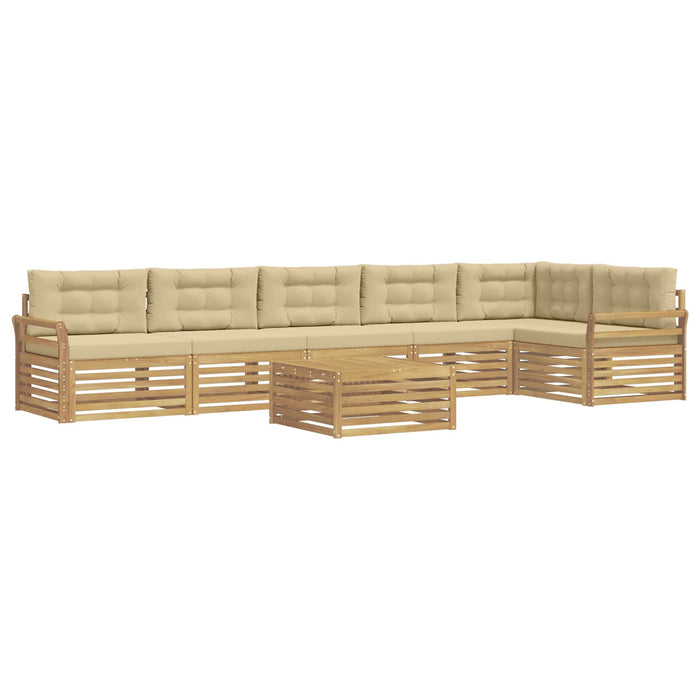 Set de canapele de exterior 7 pcs Alb și Bej 79 x 79 x 37 cm - WALTI WALTI