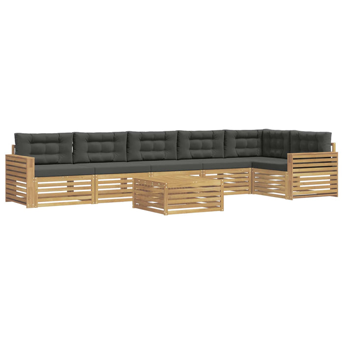 Set de canapele de exterior 7 pcs Alb și antracit WALTI