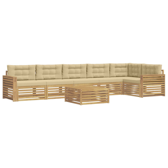 Set de canapele de exterior 7 pcs Alb și Bej 79 x 79 x 37 cm - WALTI WALTI