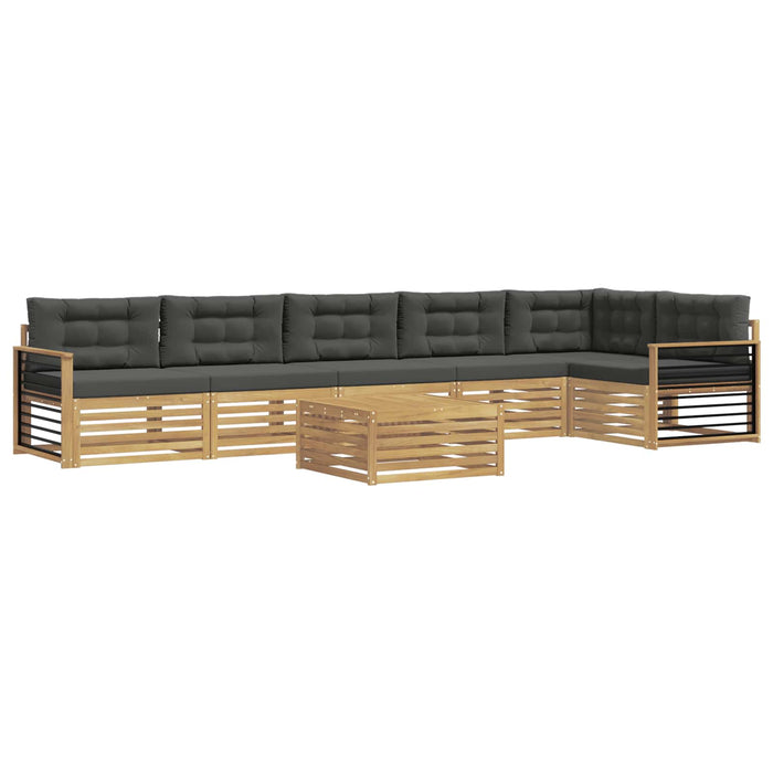Set de canapele de exterior cu pernă 7 pcs Alb și antracit WALTI
