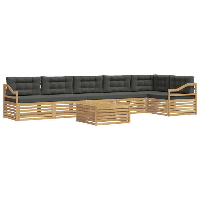 Set de canapele de exterior 7 pcs Alb și antracit Poliester WALTI