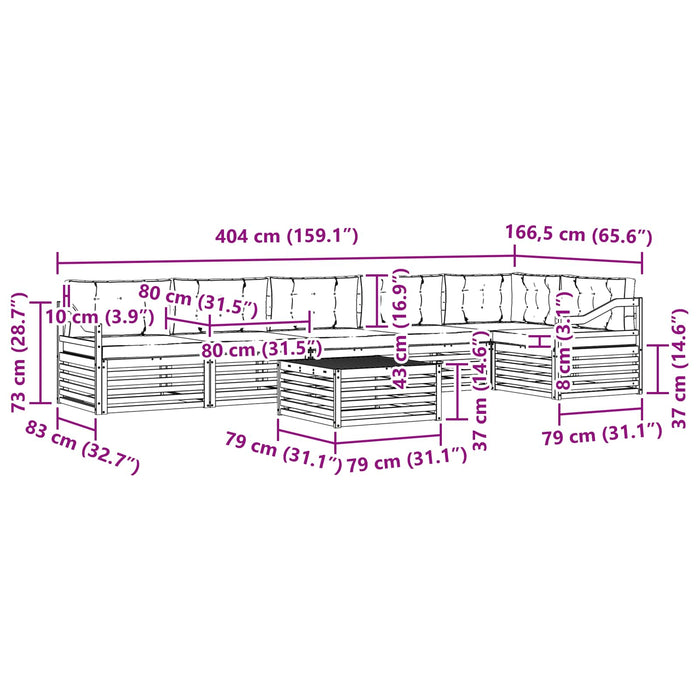 Set de canapele de exterior 7 pcs Alb și antracit Poliester WALTI