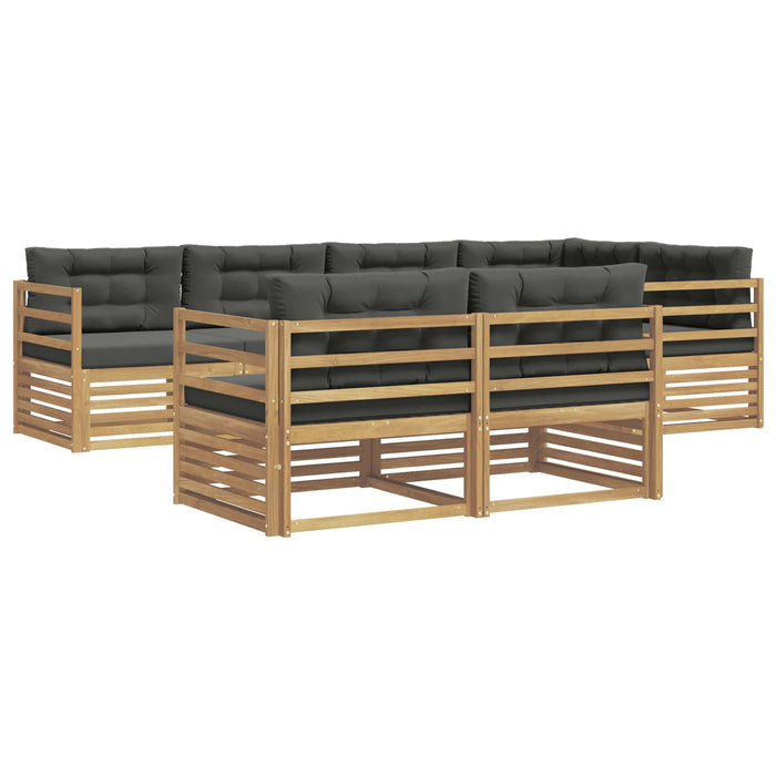 Set de canapele de exterior 7 pcs Alb și antracit Poliester WALTI