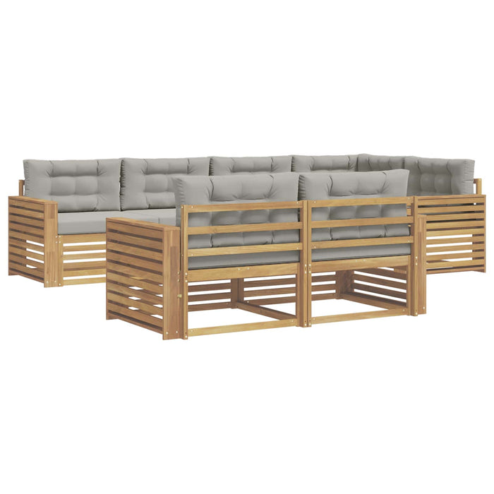 Set de canapele de exterior 7 pcs Alb și gri deschis WALTI