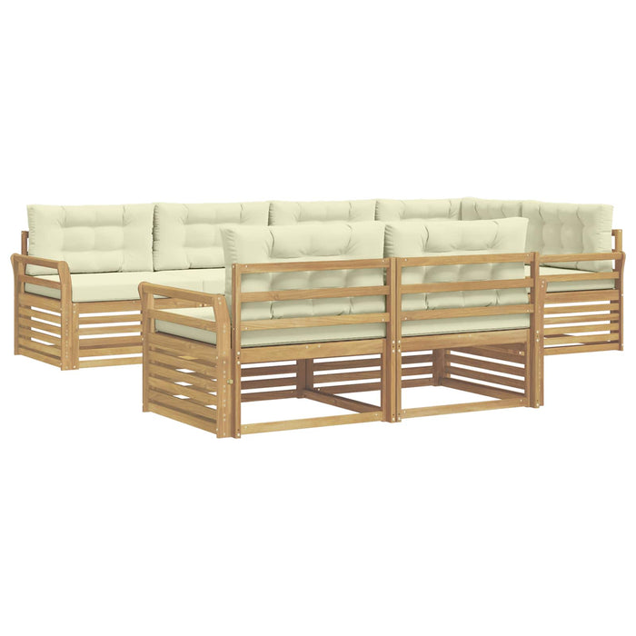 Set de canapele de exterior 7 pcs Alb și crem - WALTI WALTI