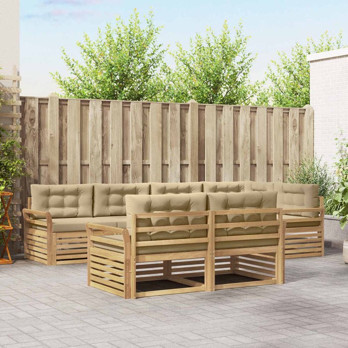 Set de canapele de exterior 7 pcs Alb și Bej - WALTI WALTI