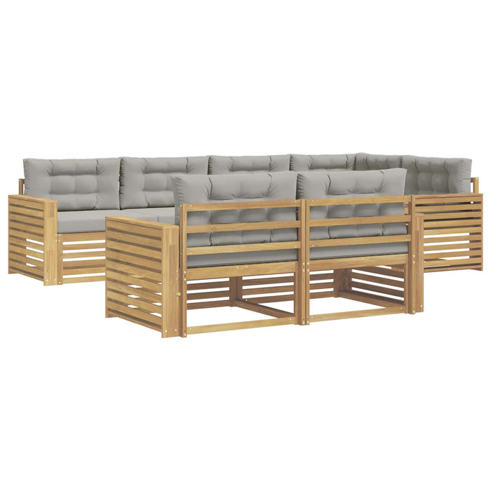 Set de canapele de exterior 7 pcs Alb și gri deschis WALTI