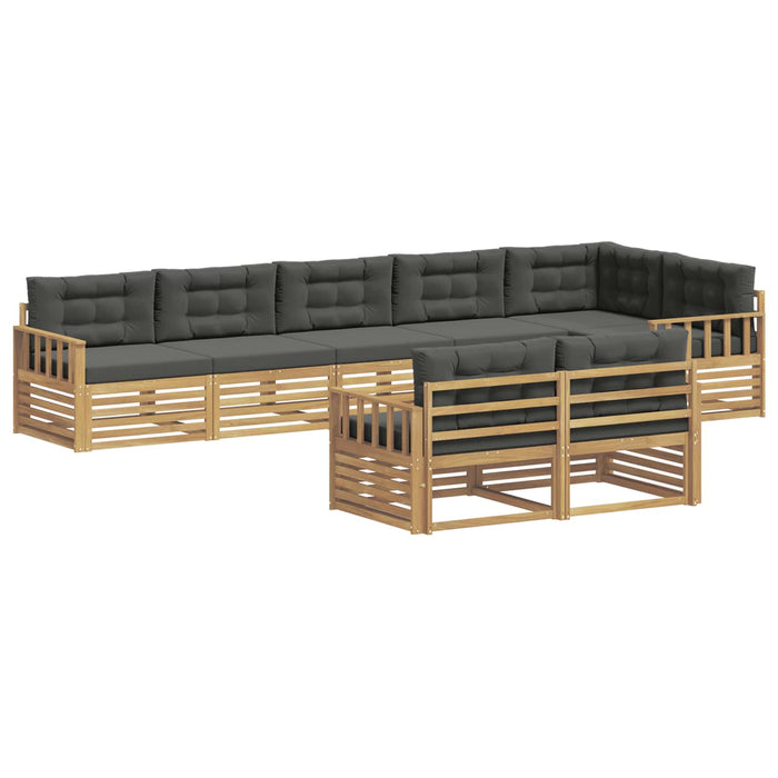 Set de canapele de exterior 8 pcs Alb și antracit Poliester WALTI