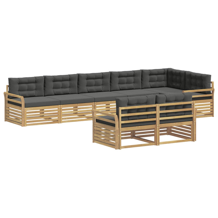 Set de canapele de exterior 8 pcs Alb și antracit WALTI