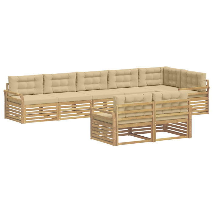Set de canapele de exterior 8 pcs Alb și Bej - WALTI WALTI