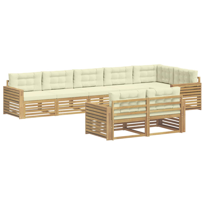 Set de canapele de exterior 8 pcs Alb și crem - WALTI WALTI
