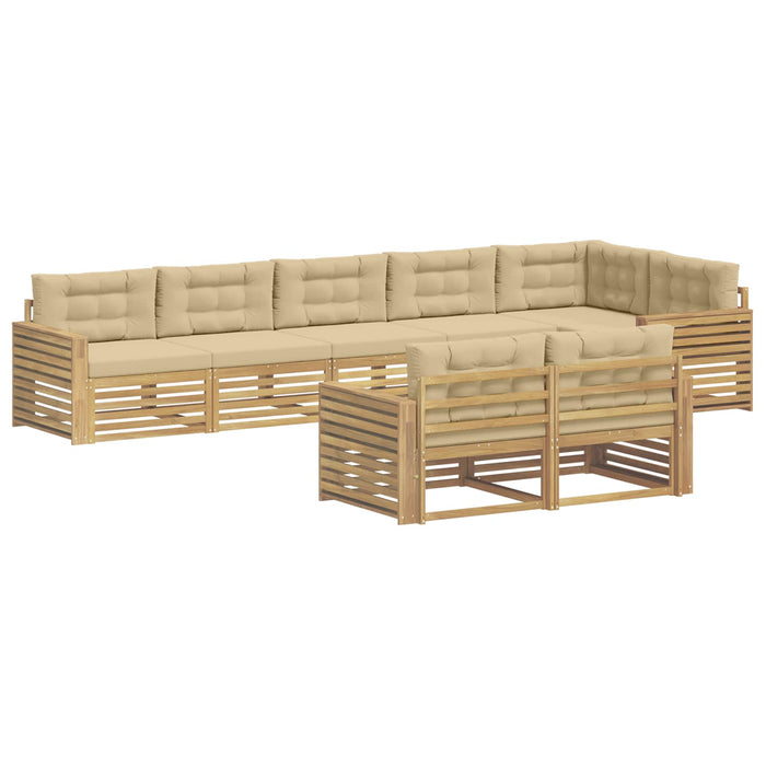 Set de canapele de exterior 8 pcs Alb și Bej - WALTI WALTI