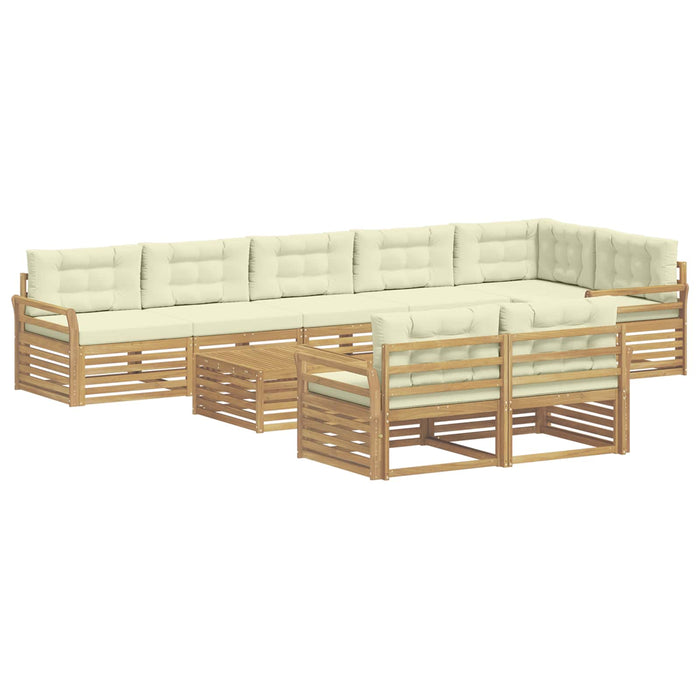Set de canapele de exterior 9 pcs Alb și crem 79 x 79 x 37 cm - WALTI WALTI