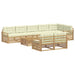 Set de canapele de exterior 9 pcs Alb și crem 79 x 79 x 37 cm - WALTI WALTI