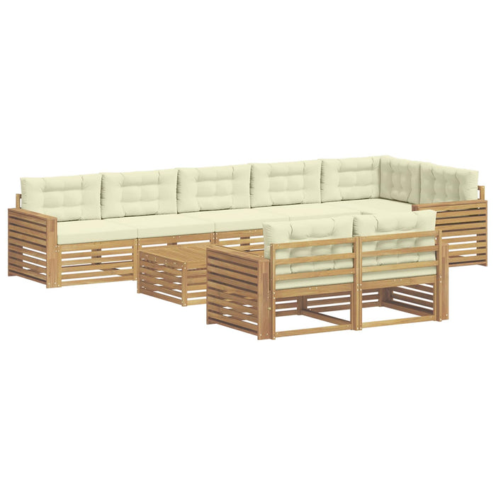 Set de canapele de exterior 9 pcs Alb și crem 79 x 79 x 37 cm - WALTI WALTI
