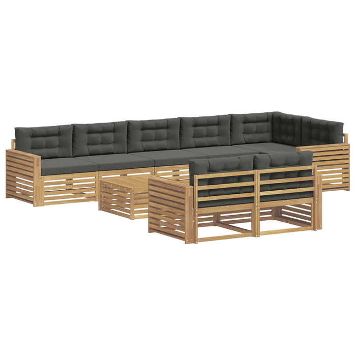 Set de canapele de exterior 9 pcs Alb și antracit WALTI