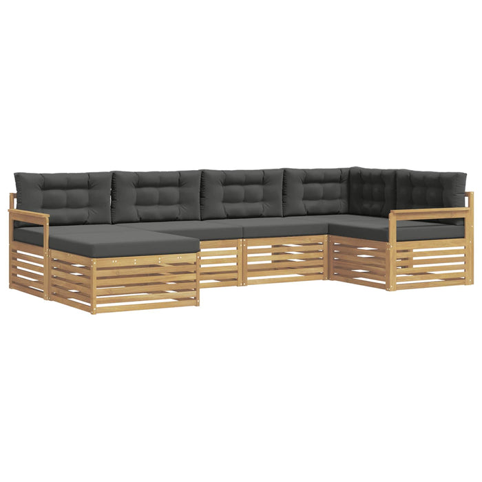 Set de canapele de exterior 6 pcs Alb și antracit Poliester WALTI