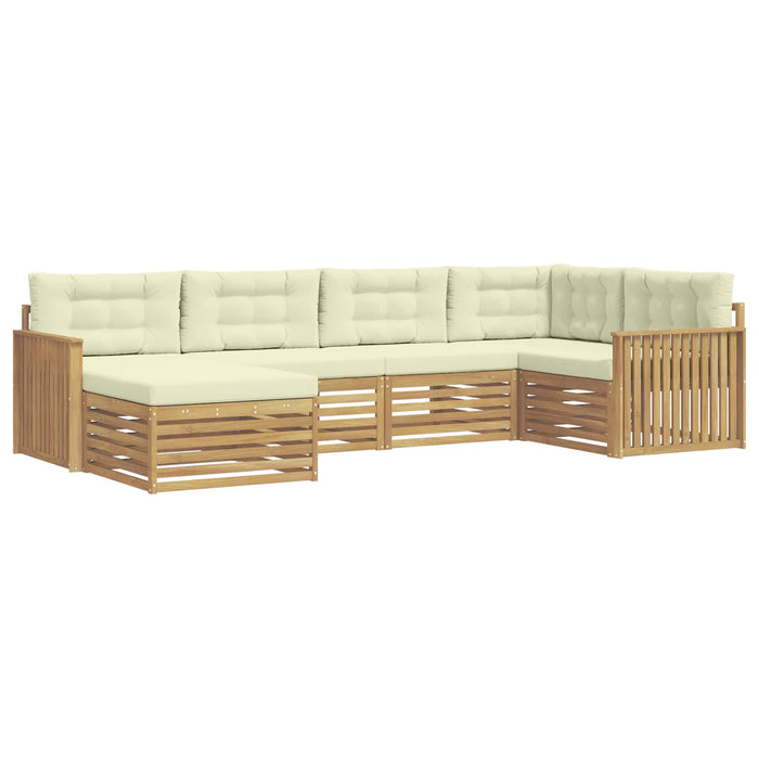 Set de canapele de exterior 6 pcs Alb și crem - WALTI WALTI