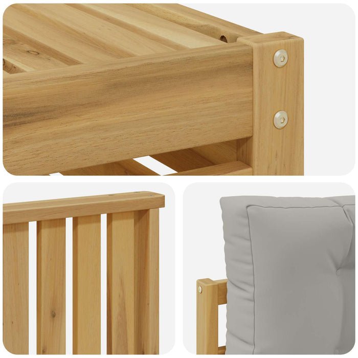 Set de canapele de exterior 6 pcs Alb și gri deschis WALTI