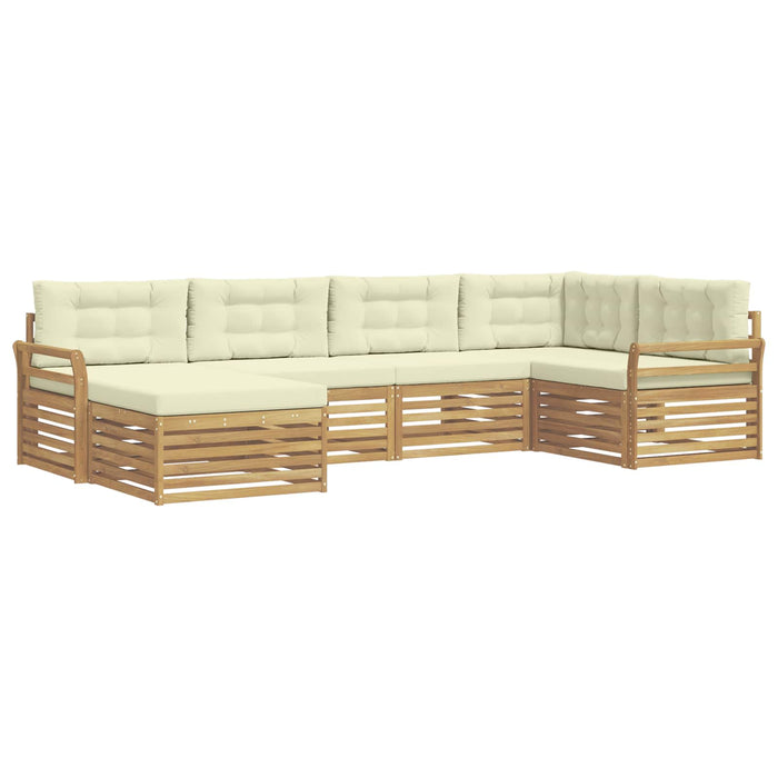 Set de canapele de exterior 6 pcs Alb și crem - WALTI WALTI