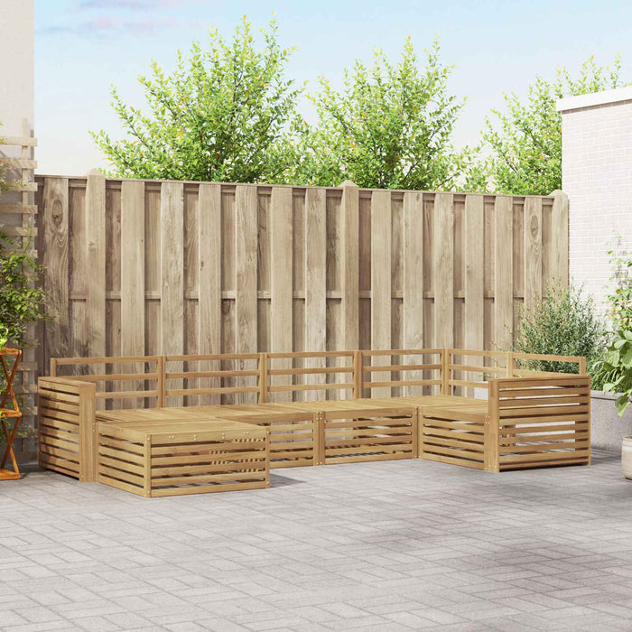 Set de canapele de exterior 6 pcs Alb 331 x 172,5 x 73 cm WALTI