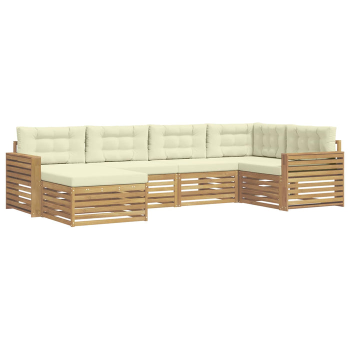 Set de canapele de exterior 6 pcs Alb și crem - WALTI WALTI