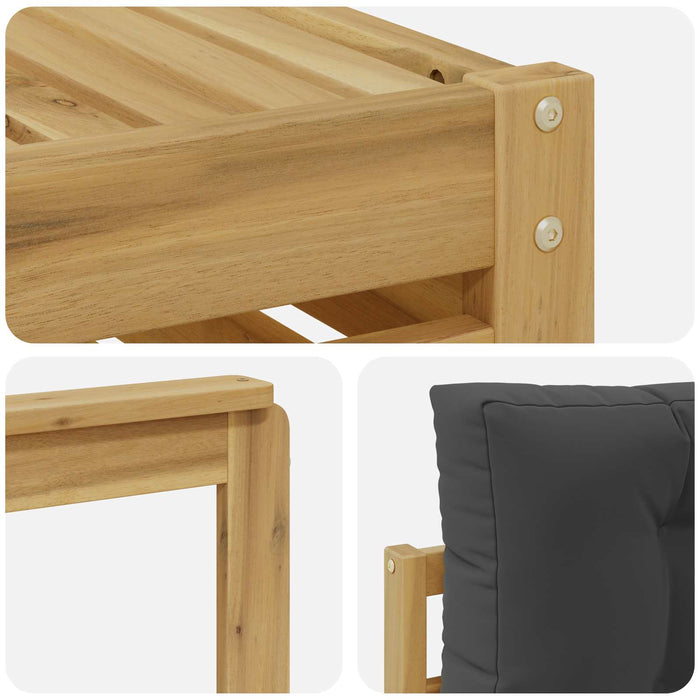 Set de canapele de exterior cu pernă 7 pcs Alb și antracit WALTI