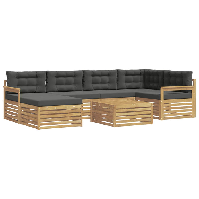 Set de canapele de exterior cu pernă 7 pcs Alb și antracit WALTI