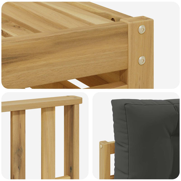 Set de canapele de exterior cu pernă 7 pcs Alb și antracit WALTI