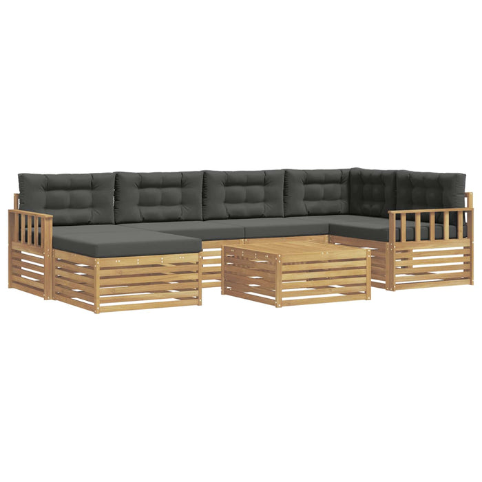 Set de canapele de exterior cu pernă 7 pcs Alb și antracit WALTI