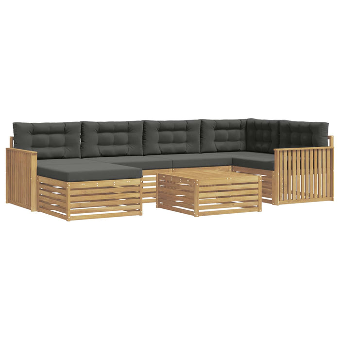 Set de canapele de exterior cu pernă 7 pcs Alb și antracit WALTI