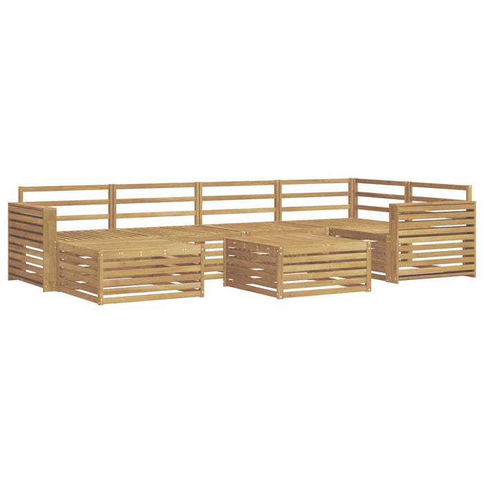 Set de canapele de exterior 7 pcs Alb Lemn Solid de Acacia WALTI