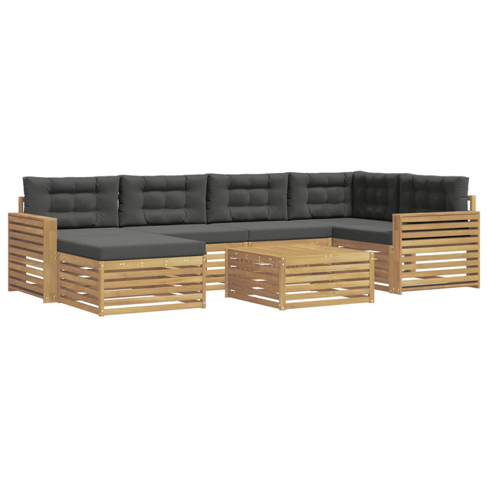 Set de canapele de exterior 7 pcs Alb și antracit WALTI
