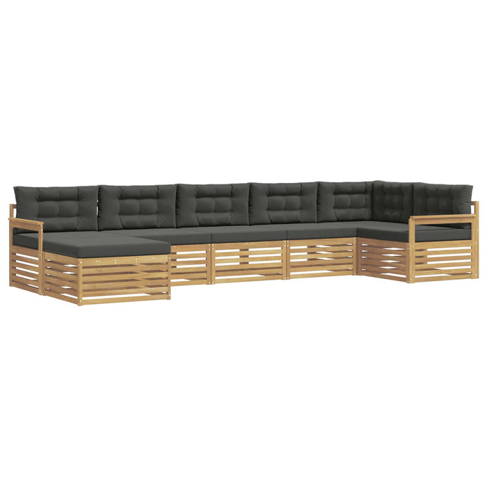 Set de canapele de exterior cu pernă 7 pcs Alb și antracit WALTI
