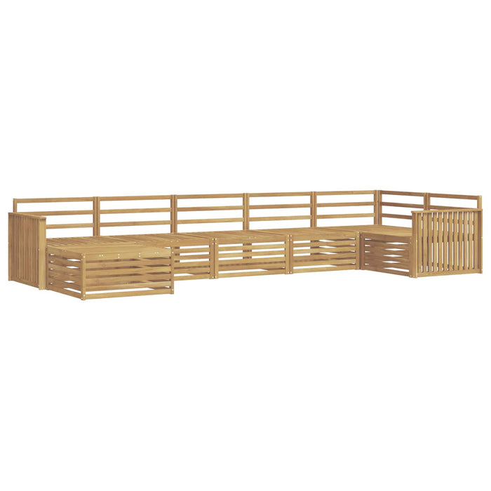 Set de canapele de exterior 7 pcs Alb Lemn Solid de Acacia WALTI