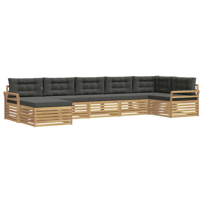 Set de canapele de exterior cu pernă 7 pcs Alb și antracit - WALTI WALTI