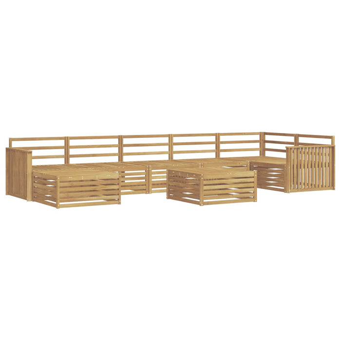 Set de canapele de exterior 8 pcs Alb Lemn Solid de Acacia WALTI