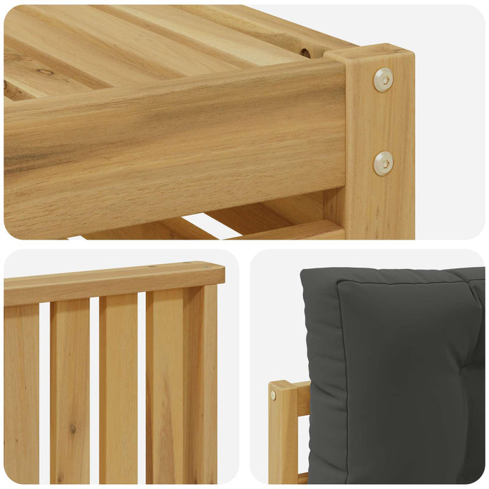 Set de canapele de exterior cu pernă 8 pcs Alb și antracit WALTI