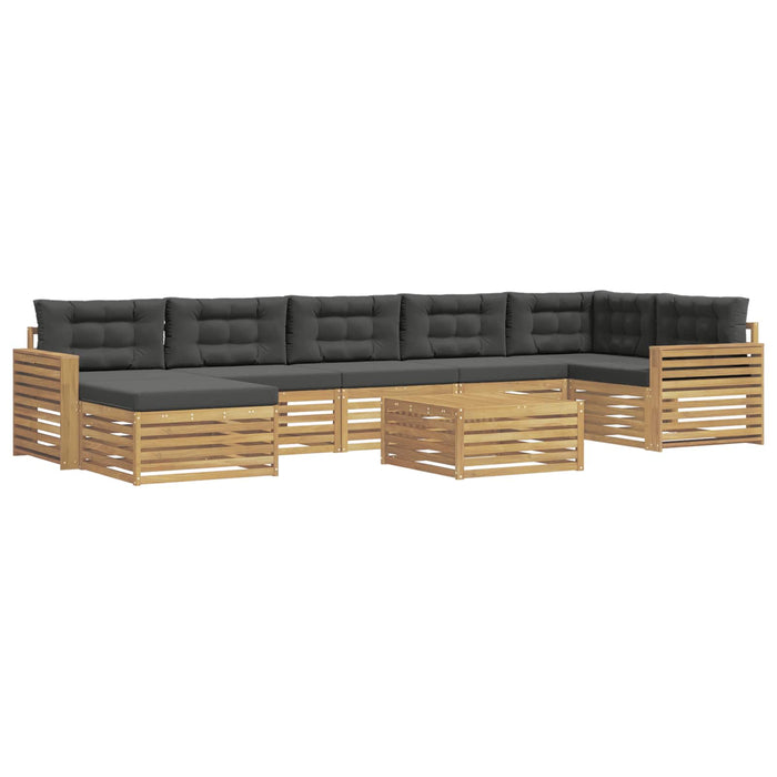 Set de canapele de exterior cu pernă 8 pcs Alb și antracit WALTI