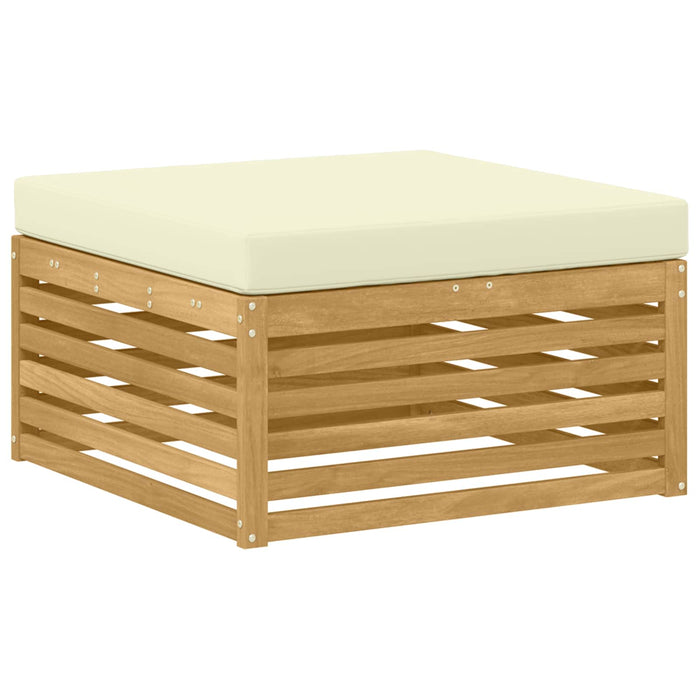 Set de canapele de exterior cu pernă 8 pcs Alb și crem WALTI